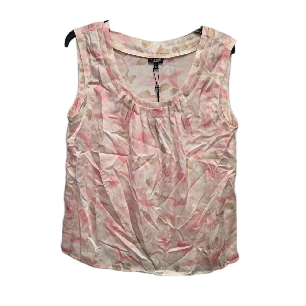 Talbots Ruffle Sleeveless‎ Top Shell Shirt Pastel Floral Size M $79.50 NWT